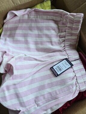 Smash And Tess Pink & White Striped PJ Shorts